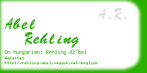 abel rehling business card